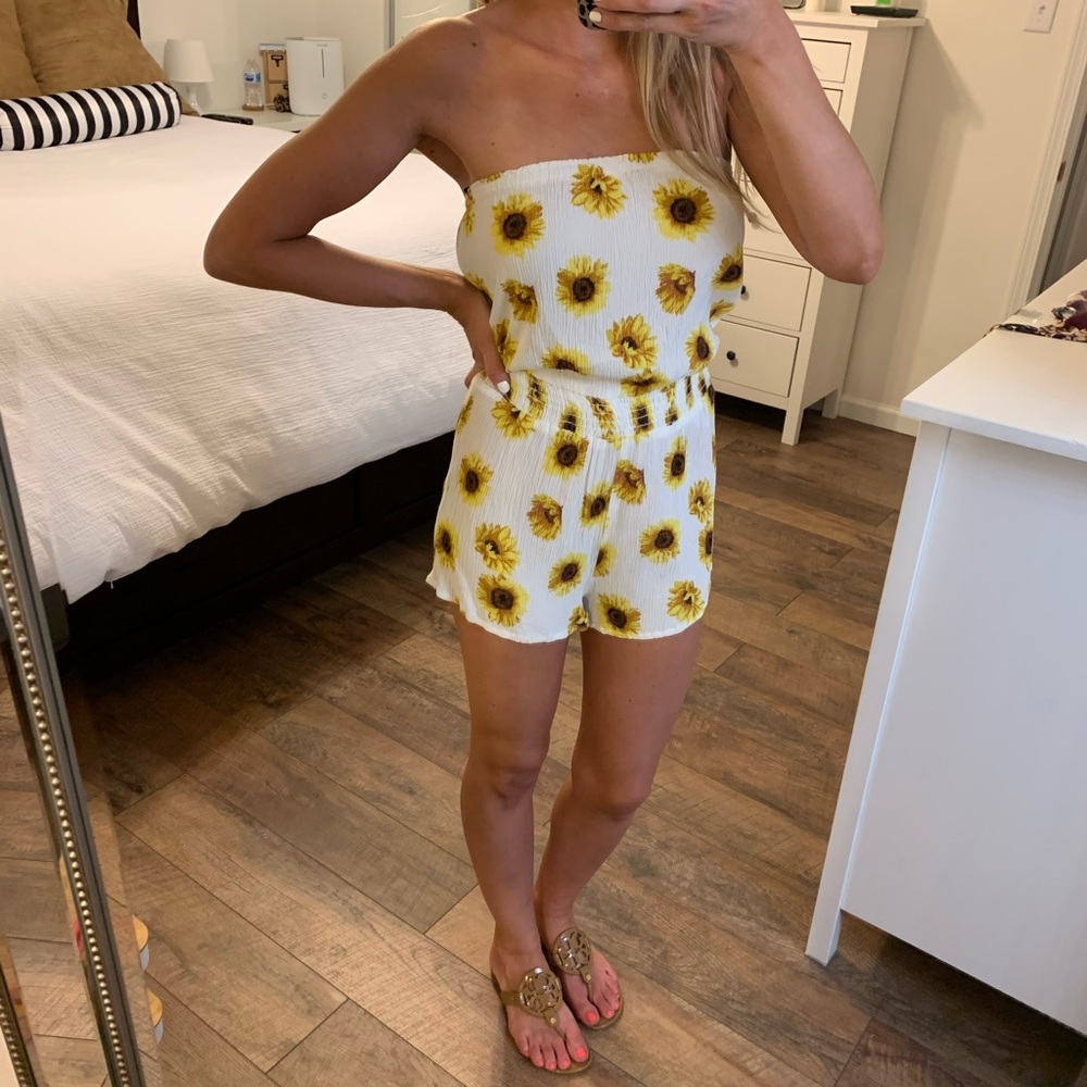 sunflower romper